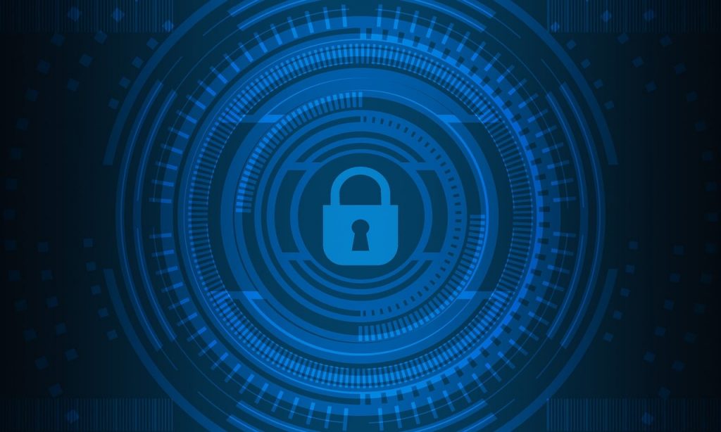 Free cyber security technology network illustration